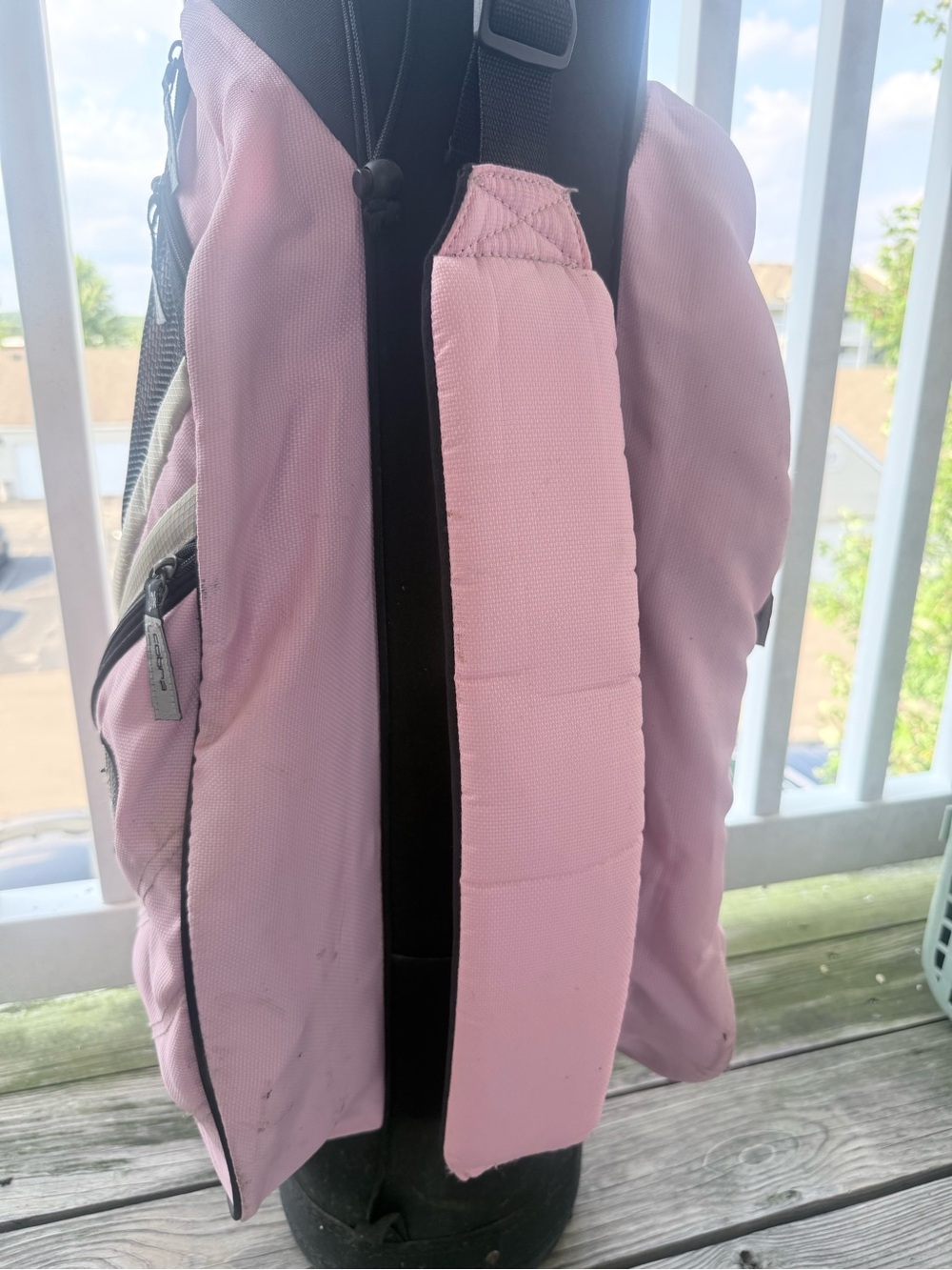 Cobra Golf Pink & Black Cart Bag 5 Way Divider Shoulder Strap With Rain Cover - Picture 6 of 8